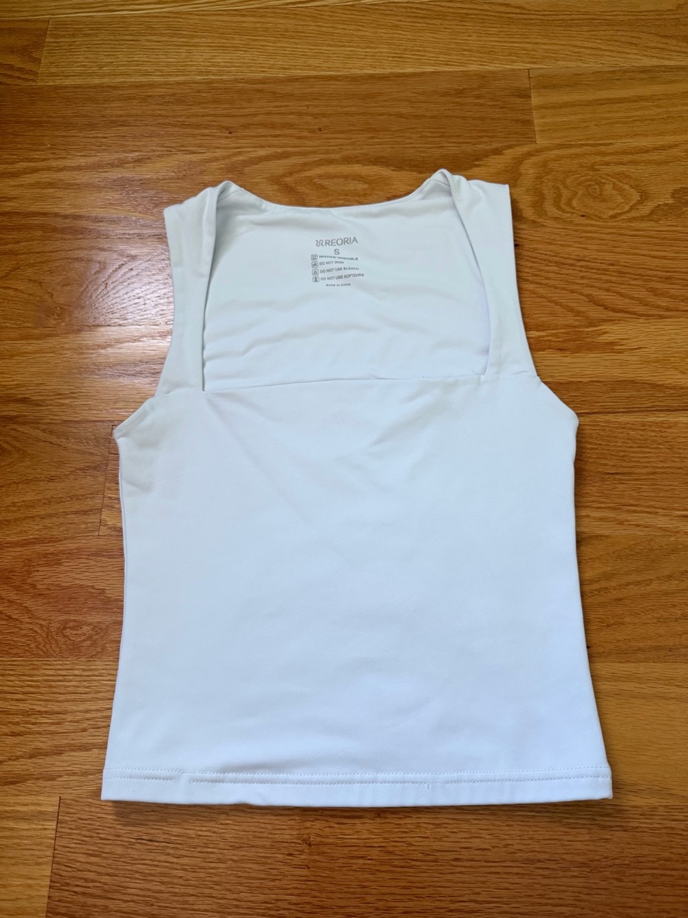 Aritzia White Square-Neck Tank